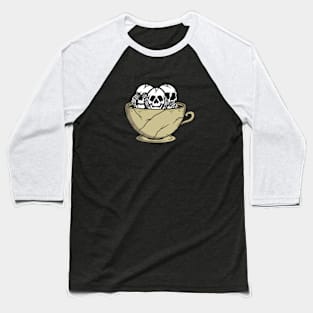 3 skull coffee Baseball T-Shirt